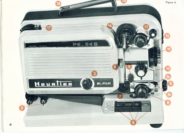 Heurtier P6-24B 8mm movie projector